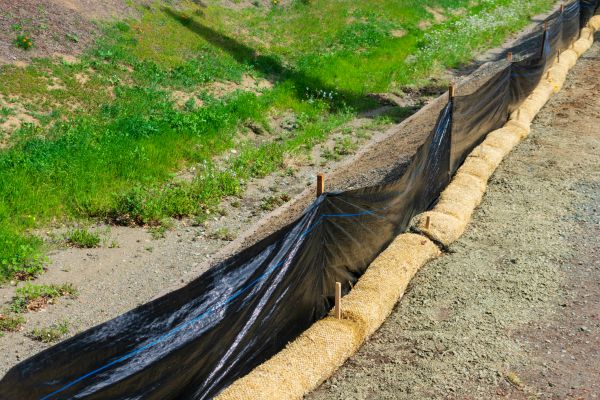 Straw Wattle Installation in Kennewick
